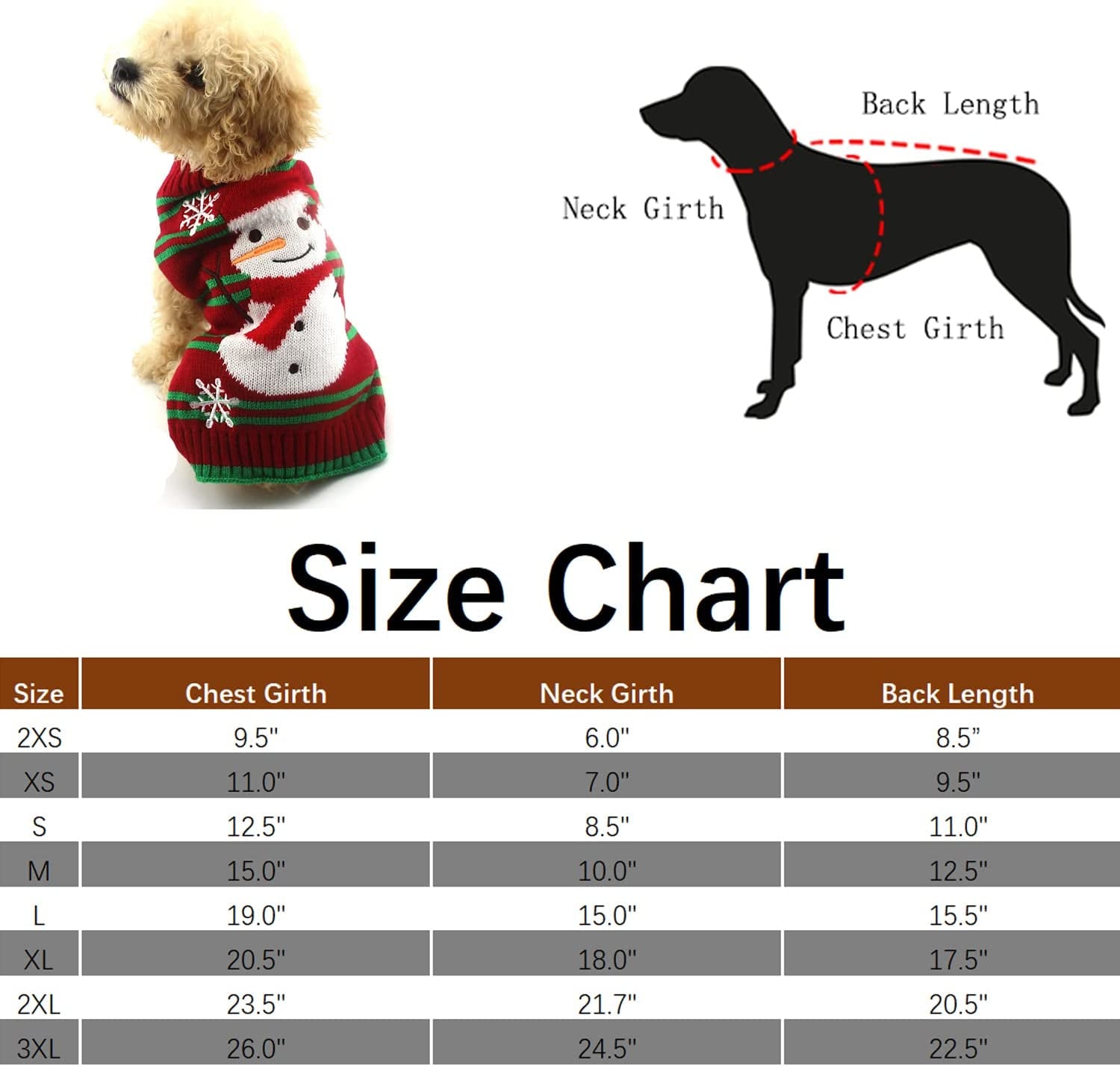 Dog Snow Sweaters Snowman Sweaters Xmas Dog Holiday Sweaters New Year Christmas Sweater Pet Clothes for Small Dog and Cat